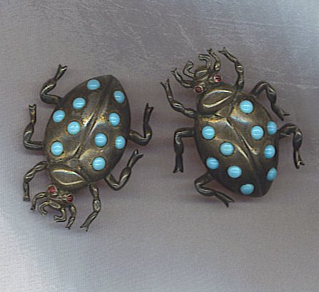 REMARKABLE VTG. BEETLE PINS