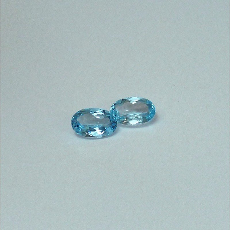 Certified Natural Sky Blue Topaz AAA Quality 5x3 mm Faceted Oval Shape 5 pcs Lot Loose Gemstone