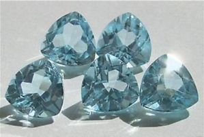 Certified Natural Sky Blue Topaz AAA Quality 4.5 mm Faceted Trillion Shape 5 pcs Lot Loose Gemstone