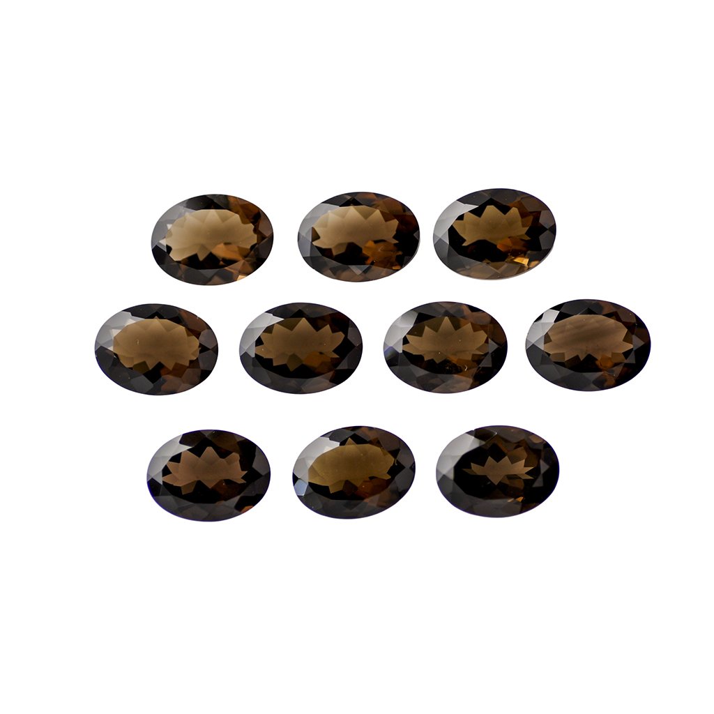 Certified Natural Soky Quartz AAA Quality 6x4 mm Faceted Oval Shape 5 pcs Lot Loose Gemston