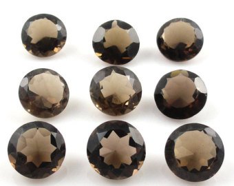 Certified Natural Smoky Quartz AAA Quality 6 mm Faceted Round Shape 10 pcs Lot Loose Gemstoe