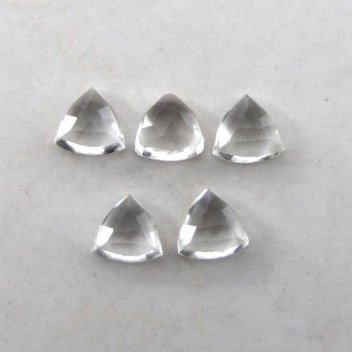 Certified Natural White Topaz AAA Quality 6 mm Faceted Trillion Shape 1 pc Loose Gemstone