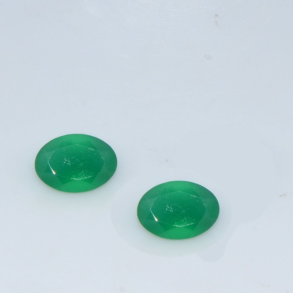 Certified Natural Green Onyx AAA Quality 6x4 mm Faceted Oval Shape 50 pc Lot Loose Gemstone