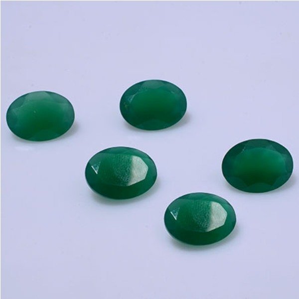 Certified Natural Green Onyx AAA Quality 20x15 mm Faceted Oval Shape Pair Loose Gemstone