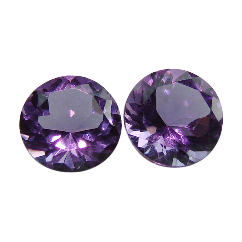 Certified Natural Amethyst AAA Quality 11 mm Faceted Round Shape 1 pc Loose Gemstone