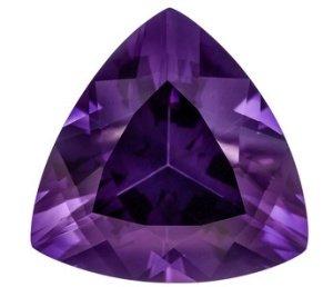 Certified Natural Amethyst AAA Quality 10 mm Faceted Trillion Shape 10 pcs Lot Loose Gemstone
