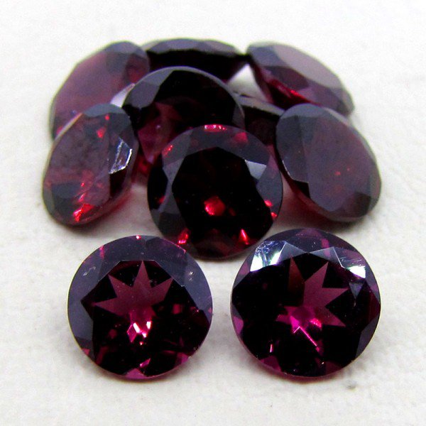 Certified Natural Rhodolite AAA Quality 2.5 mm Faceted Round Shape 25 pc Lot Loose Gemstone