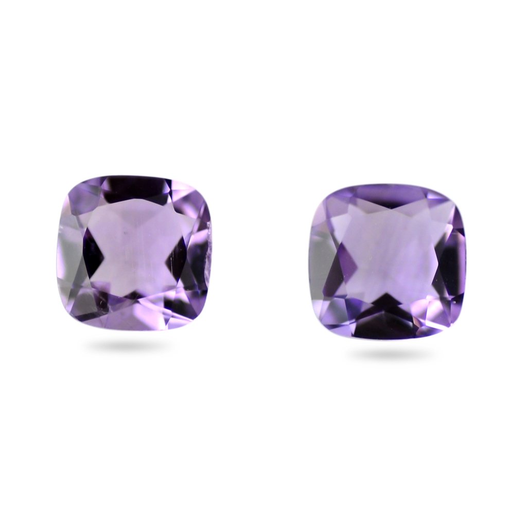 Certified Natural Amethyst AAA Quality 12x10 mm Faceted Cushion Shape 5 pcs Lot Loose Gemstone
