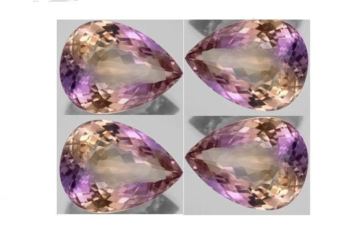 Certified Quartz Doublet Bi Color AAA Quality 18x13 mm Faceted Pears Shape Pair Loose Gemstone
