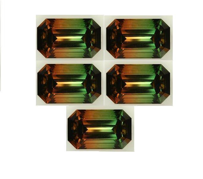 Certified Quartz Doublet Tri Color AAA Quality 18x13 mm Faceted Octagon Shape 5 pcs Lot Loose Gems