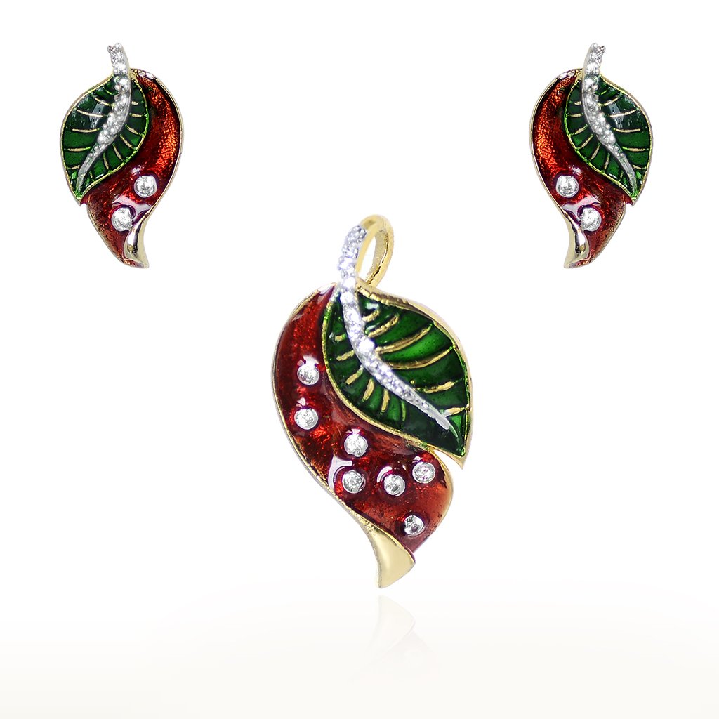 Flowers Designer Earring, Pendant set