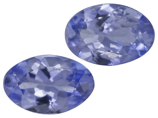 Certified Natural Tanzanite AA Quality 8x6 mm Faceted Oval 2 pcs pair loose gemstone
