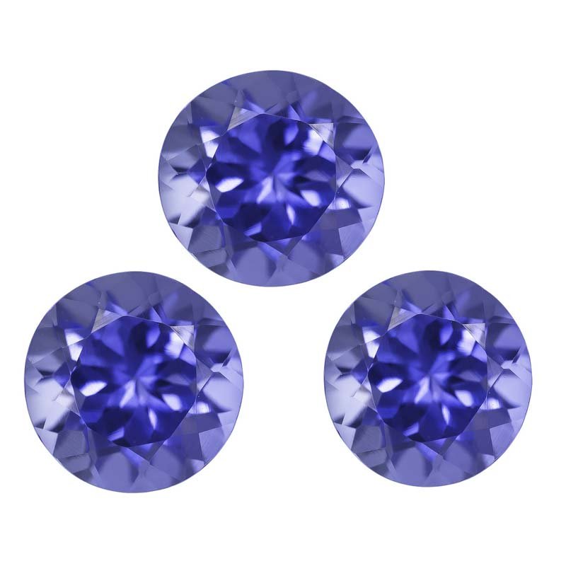 Certified Natural Tanzanite AAA Quality 2 mm Faceted Round 50 pcs lot loose gemstone