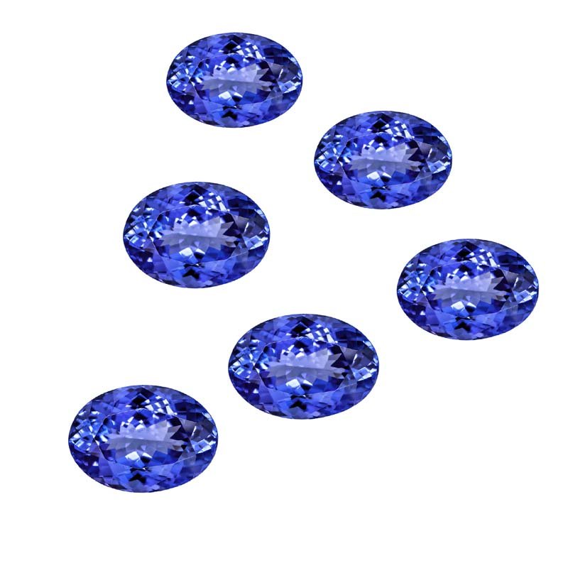 Certified Natural Tanzanite AAA Quality 7x5 mm Faceted Oval 10 pcs lot loose gemstone