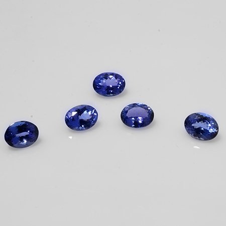 Certified Natural Tanzanite AAA Quality 8x6 mm Faceted Oval 5 pcs lot loose gemstone