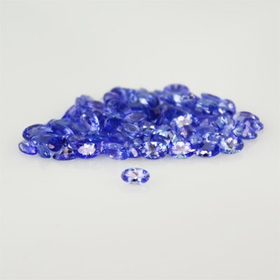 Certified Natural Tanzanite AAA Quality 8x6 mm Faceted Oval 10 pcs lot loose gemstone