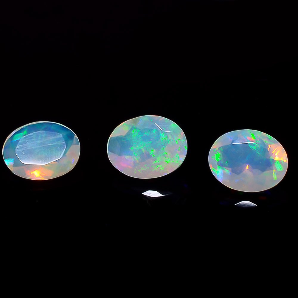 Certified Natural Ethiopian Opal AAA Quality 4x5 mm Faceted Oval Pair loose gemstone