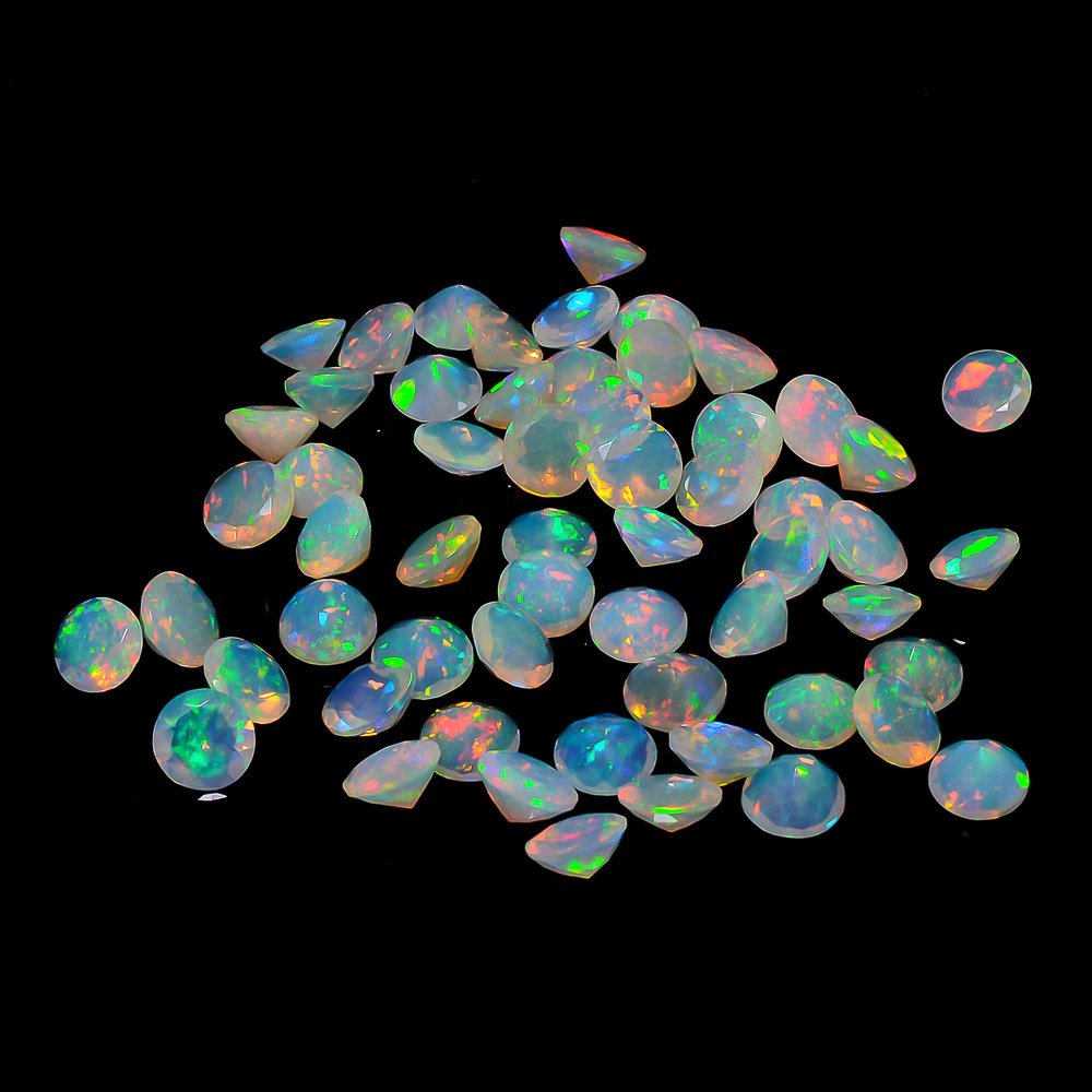 Certified Natural Ethiopian Opal AAA Quality 4x6 mm Faceted Oval 10 pcs Lot loose gemstone