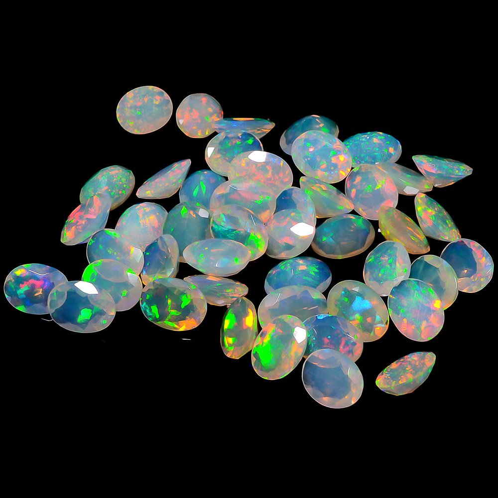 Certified Natural Ethiopian Opal AAA Quality 10x12 mm Faceted Oval 1 pc loose gemstone