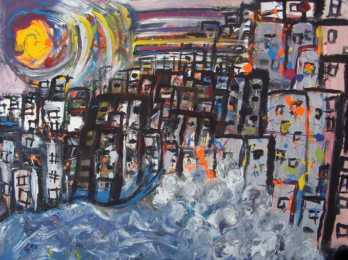 "Urban revival" 18 x 24 By Zach Berkowitz