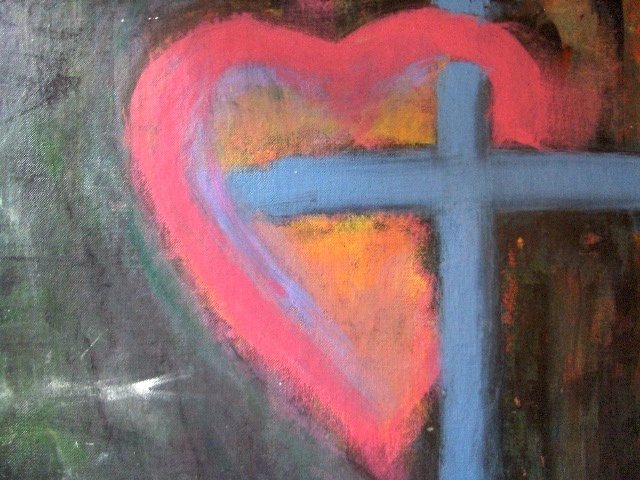 "Cross heart" 12 x 16 by Zach Berkowitz.