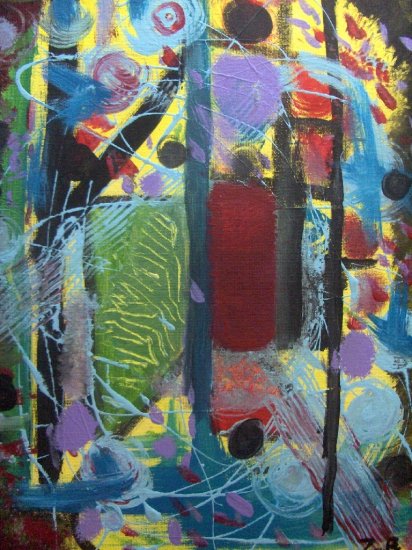"The Door" 10x14 Acrylic Abstract By Zach Berkowitz