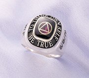 Mens Recovery Celebration Ring - Sterling Silver