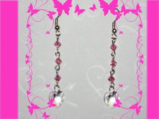 Swarovski pink earrings