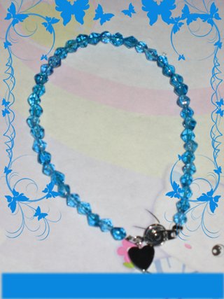 swarovski like blue bracelet