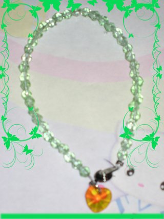 swarovski like green bracelet