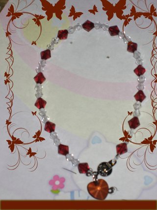 swarovski like siam bracelet