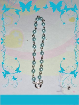 aqua pearl bracelet
