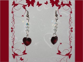 Swarovski garnet earrings