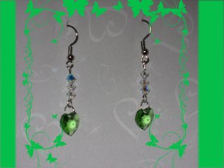 Swarovski peridot earrings