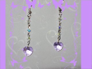 Swarovski lavander earrings