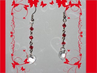 Swarovski red earrings