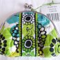 Vera Bradley Lime S Up Double Kiss Coin Nwt Retired Kisslock Small Case