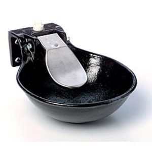 WATERER-AUTOMATIC HD CAST IRON BOWL & SS PADDLE-FARM GRADE LIVESTOCK-HORSE CATTLE HOG DOG