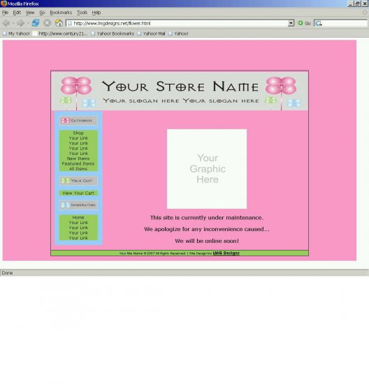 1 Premade Website Template (flower)