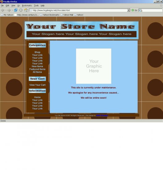 1 Premade Website Template (chocolat)
