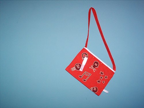 Handpainted red bag