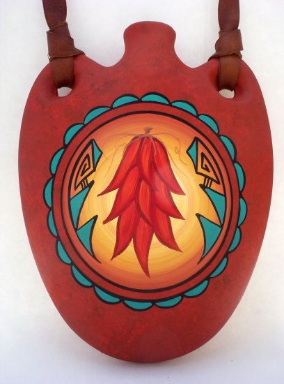 Southwestern Pottery Chili Ristra Canteen