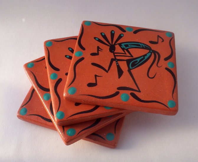 Coasters Terra Cotta Kokopelli