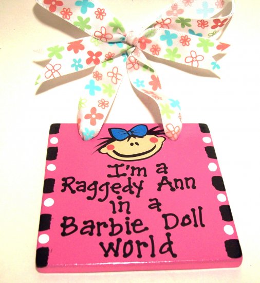 Barbie Doll World Handpainted Tile