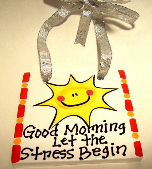 Good Morning Handpainted Tile