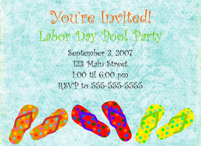 Flip Flop Party Invitation