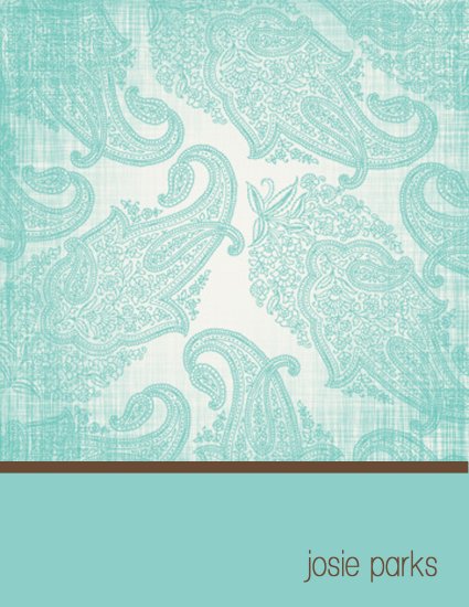 Distressed Paisly Note Cards