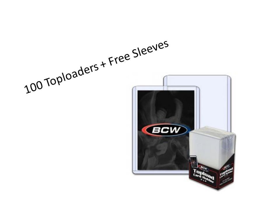 100 BCW 3x4 Sports Card Toploaders + FREE SLEEVES FREE SHIPPING