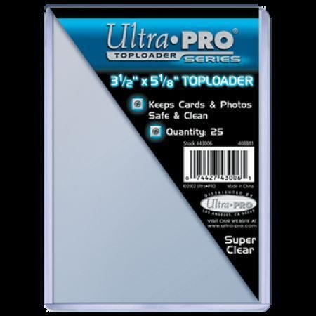 (25) Ultra Pro 3.5" x 5" Toploaders (Index Photo Postcards) Topload Card Holder