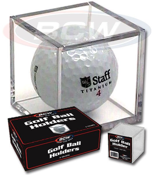 (1) BCW Golf Ball Display Cube Square Stackable Holder Auto Autograph